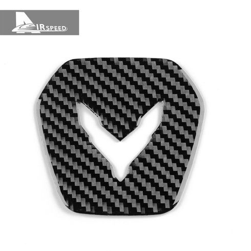 Steering Wheel Center Trim - Soft Carbon Fiber - Black